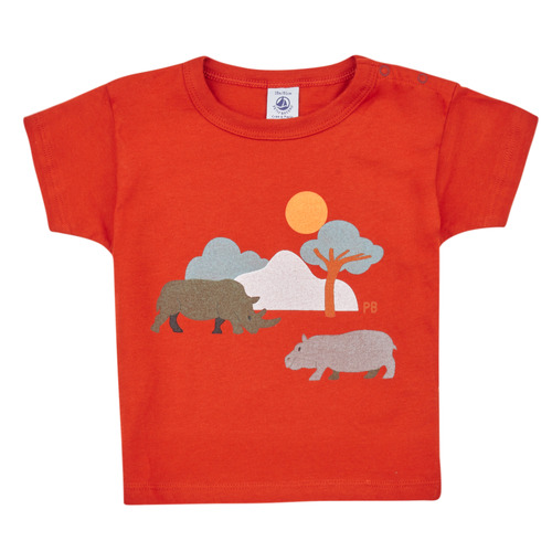 Υφασμάτινα Παιδί T-shirt με κοντά μανίκια Petit Bateau FAON Orange