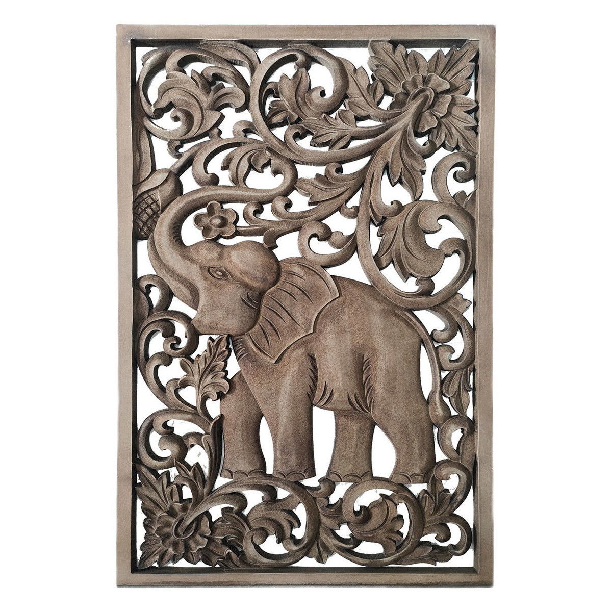 Σπίτι Αγαλματίδια και  Signes Grimalt Στολίδι Τοίχου Ελέφαντα Brown