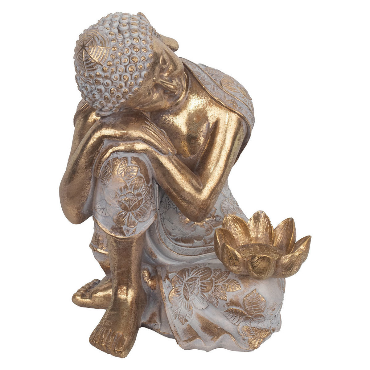 Σπίτι Αγαλματίδια και  Signes Grimalt Υποστηριζόμενος Βούδας Gold