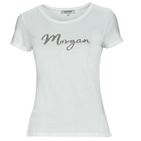 Υφασμάτινα Γυναίκα T-shirt με κοντά μανίκια Morgan DGANA Άσπρο