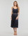 Υφασμάτινα Γυναίκα Μακριά Φορέματα MICHAEL Michael Kors PLEATED SLIP MIDI DRESS Marine