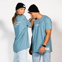 Υφασμάτινα T-shirt με κοντά μανίκια THEAD. NEW YORK T-SHIRT Μπλέ