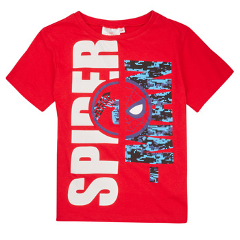 Υφασμάτινα Αγόρι T-shirt με κοντά μανίκια TEAM HEROES  T-SHIRT SPIDERMAN Red