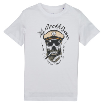 Υφασμάτινα Αγόρι T-shirt με κοντά μανίκια Jack & Jones JORROXBURY TEE SS CREW NECK Άσπρο