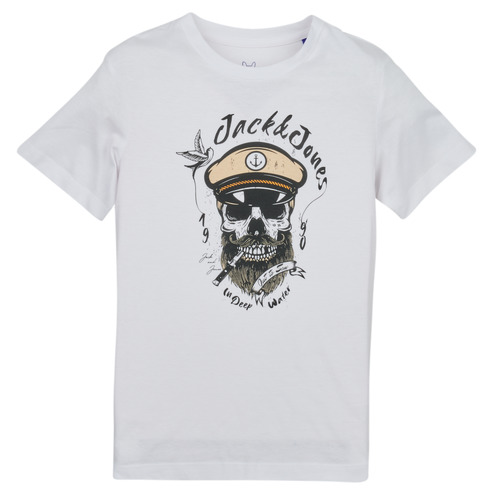 Υφασμάτινα Αγόρι T-shirt με κοντά μανίκια Jack & Jones JORROXBURY TEE SS CREW NECK Άσπρο