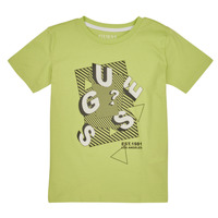 Υφασμάτινα Αγόρι T-shirt με κοντά μανίκια Guess DUSTY KIWI Green /  clair