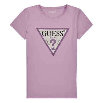 Υφασμάτινα Κορίτσι T-shirt με κοντά μανίκια Guess SS T SHIRT Μώβ