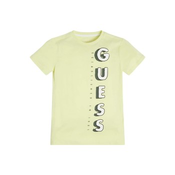 Υφασμάτινα Αγόρι T-shirt με κοντά μανίκια Guess SS T SHIRT Beige