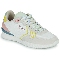 Παπούτσια Γυναίκα Χαμηλά Sneakers Pepe jeans HOLLAND MESH W Άσπρο / Beige / Ροζ