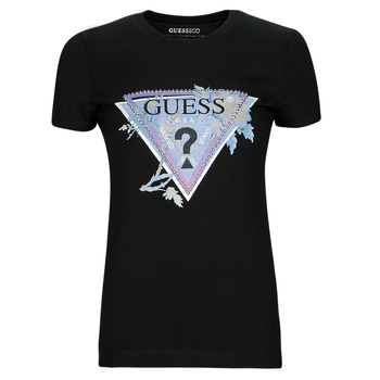 Υφασμάτινα Γυναίκα T-shirt με κοντά μανίκια Guess SS CN ALVA TEE Black