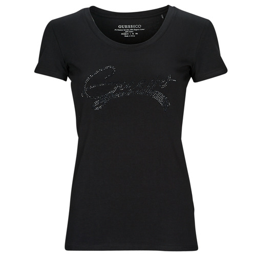 Υφασμάτινα Γυναίκα T-shirt με κοντά μανίκια Guess SS RN ADELINA TEE Black