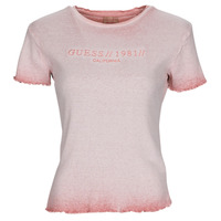 Υφασμάτινα Γυναίκα T-shirt με κοντά μανίκια Guess SS CN EDURNE TEE Ροζ