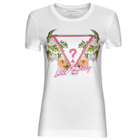 Υφασμάτινα Γυναίκα T-shirt με κοντά μανίκια Guess SS CN TRIANGLE FLOWERS TEE Άσπρο
