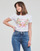 Υφασμάτινα Γυναίκα T-shirt με κοντά μανίκια Guess SS CN TRIANGLE FLOWERS TEE Άσπρο