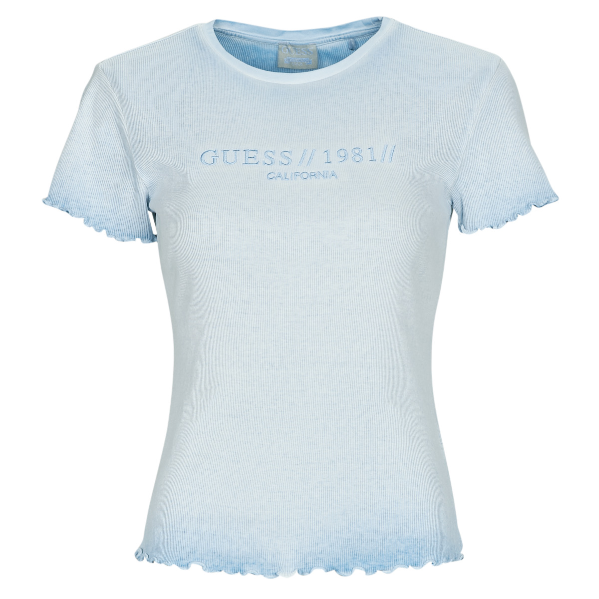 Υφασμάτινα Γυναίκα T-shirt με κοντά μανίκια Guess SS CN EDURNE TEE Μπλέ