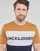 Υφασμάτινα Άνδρας T-shirt με κοντά μανίκια Jack & Jones JJELOGO BLOCKING TEE SS Yellow / Άσπρο / Marine