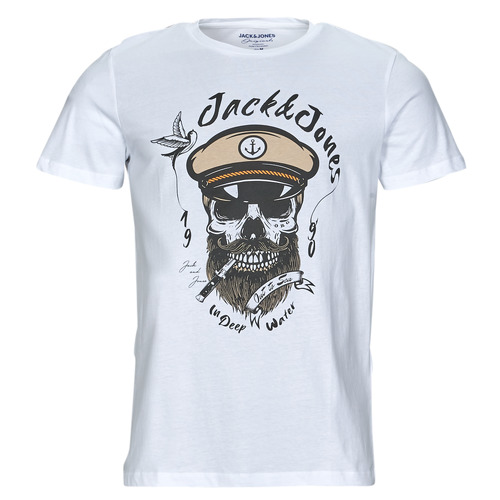 Υφασμάτινα Άνδρας T-shirt με κοντά μανίκια Jack & Jones JORROXBURY TEE SS CREW NECK Άσπρο