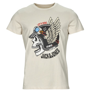 Υφασμάτινα Άνδρας T-shirt με κοντά μανίκια Jack & Jones JORROXBURY TEE SS CREW NECK Ecru