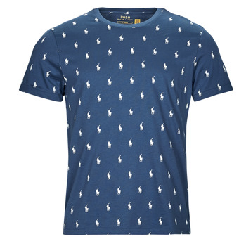 Υφασμάτινα Άνδρας T-shirt με κοντά μανίκια Polo Ralph Lauren SLEEPWEAR-S/S CREW-SLEEP-TOP Μπλέ / Κρεμ
