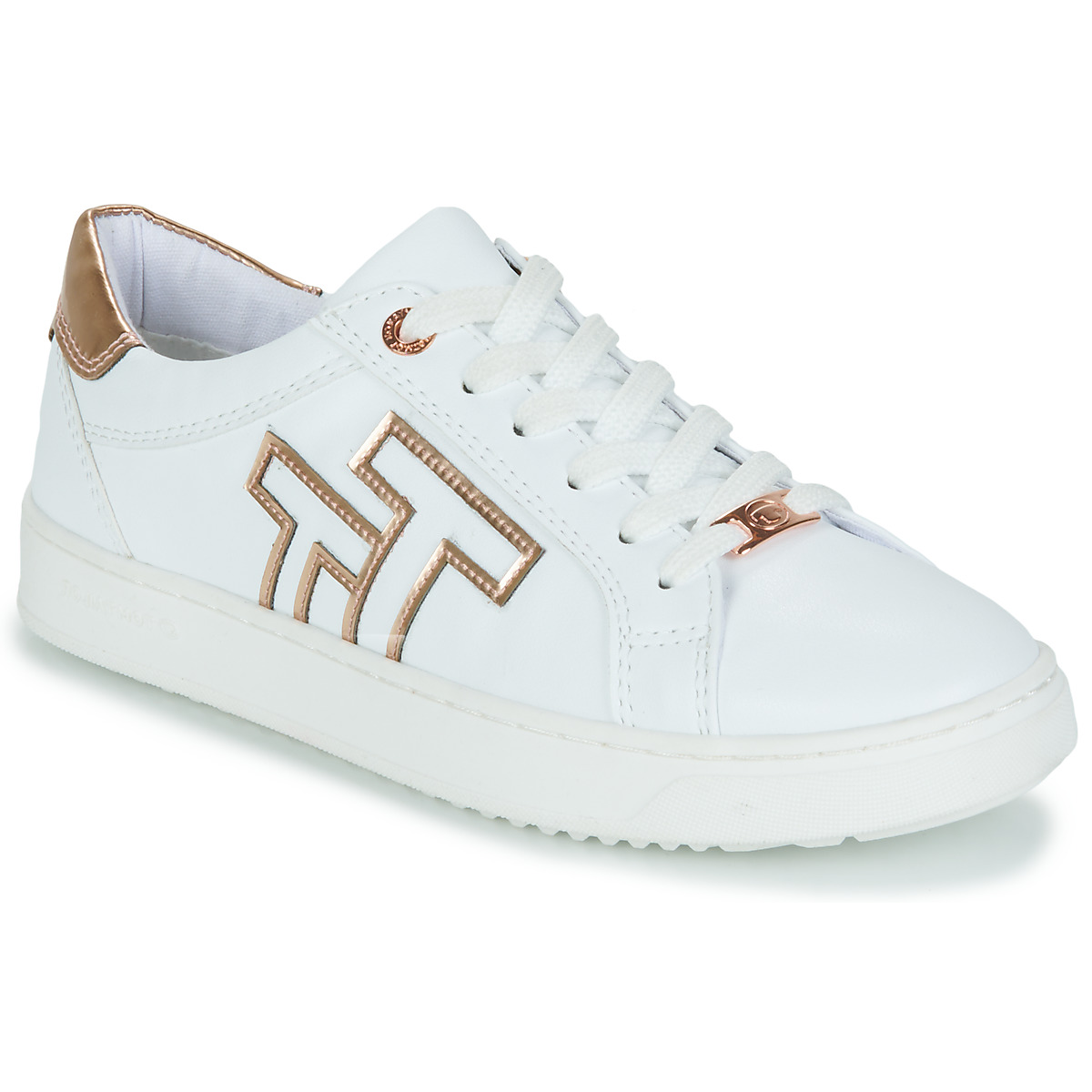 Παπούτσια Γυναίκα Χαμηλά Sneakers Tom Tailor POUCE Άσπρο / Gold
