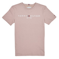 Υφασμάτινα Παιδί T-shirt με κοντά μανίκια Tommy Hilfiger U ESSENTIAL Beige