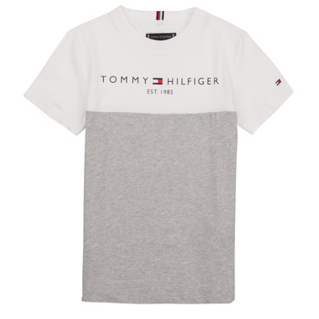Υφασμάτινα Αγόρι T-shirt με κοντά μανίκια Tommy Hilfiger ESSENTIAL COLORBLOCK TEE S/S Άσπρο / Grey