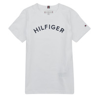 Υφασμάτινα Παιδί T-shirt με κοντά μανίκια Tommy Hilfiger U HILFIGER ARCHED TEE Άσπρο