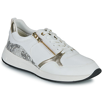 Παπούτσια Γυναίκα Χαμηλά Sneakers Geox D BULMYA Άσπρο / Gold