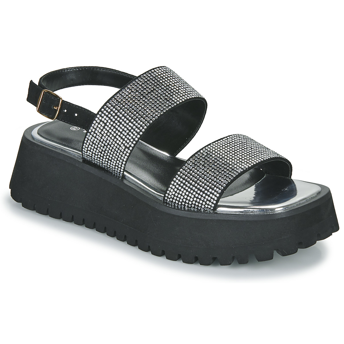 Παπούτσια Γυναίκα Σανδάλια / Πέδιλα Tosca Blu ORTENSIA Silver / Black
