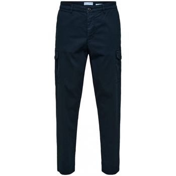 Υφασμάτινα Άνδρας Παντελόνια Selected Slim Tapered Wick 172 Cargo Pants - Dark Sapphire Μπλέ