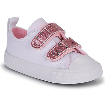 Παπούτσια Κορίτσι Χαμηλά Sneakers Converse CHUCK TAYLOR ALL STAR 2V EASY-ON GLITTER STRAP OX Άσπρο / Ροζ