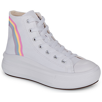Παπούτσια Κορίτσι Ψηλά Sneakers Converse CHUCK TAYLOR ALL STAR MOVE PLATFORM RAINBOW CLOUD HI Άσπρο / Multicolour