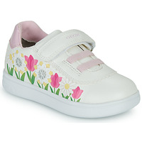 Παπούτσια Κορίτσι Χαμηλά Sneakers Geox B DJROCK GIRL D Άσπρο / Ροζ