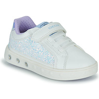 Παπούτσια Κορίτσι Χαμηλά Sneakers Geox J SKYLIN GIRL D Άσπρο / Iridescent / Silver