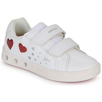 Παπούτσια Κορίτσι Χαμηλά Sneakers Geox J SKYLIN GIRL A Άσπρο / Red