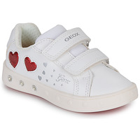 Παπούτσια Κορίτσι Χαμηλά Sneakers Geox J SKYLIN GIRL A Άσπρο / Red