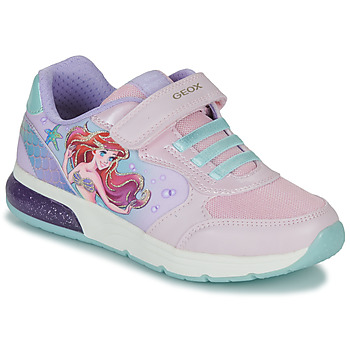 Παπούτσια Κορίτσι Χαμηλά Sneakers Geox J SPACECLUB GIRL A Άσπρο / Violet