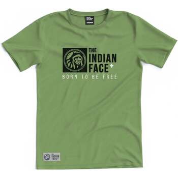 Υφασμάτινα T-shirt με κοντά μανίκια The Indian Face Born to be Free Green