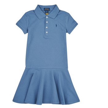 Υφασμάτινα Κορίτσι Κοντά Φορέματα Polo Ralph Lauren SS POLO DRES-DRESSES-KNIT Μπλέ