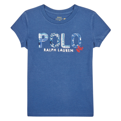 Υφασμάτινα Κορίτσι T-shirt με κοντά μανίκια Polo Ralph Lauren SS POLO TEE-KNIT SHIRTS-T-SHIRT Μπλέ
