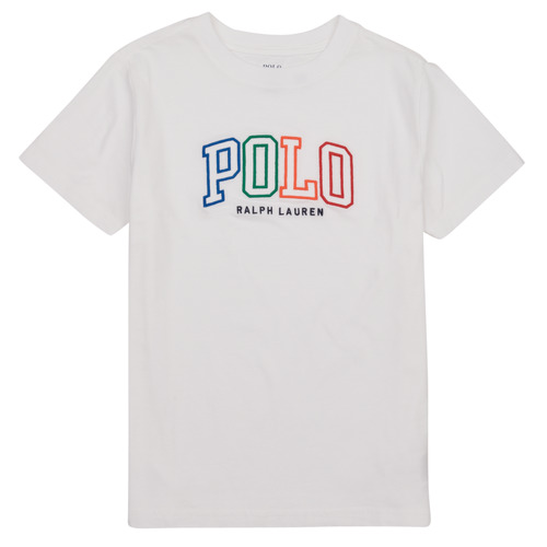 Υφασμάτινα Αγόρι T-shirt με κοντά μανίκια Polo Ralph Lauren SSCNM4-KNIT SHIRTS- Άσπρο