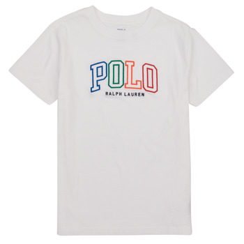 Υφασμάτινα Κορίτσι T-shirt με κοντά μανίκια Polo Ralph Lauren SSCNM4-KNIT SHIRTS- Άσπρο