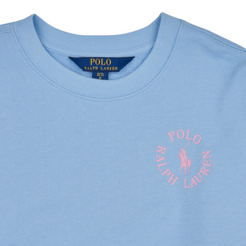 Polo Ralph Lauren BUBBLE PO CN-KNIT SHIRTS-SWEATSHIRT Μπλέ / Σιελ / Ροζ