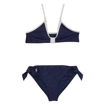 Υφασμάτινα Κορίτσι Μαγιώ / shorts για την παραλία Polo Ralph Lauren NAUTICAL 2PC-SWIMWEAR-2 PC SWIM Marine / Άσπρο