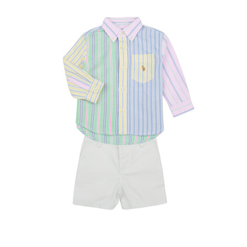 Υφασμάτινα Αγόρι Σετ Polo Ralph Lauren LS BD SHRT S-SETS-SHORT SET Multicolour