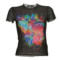 Υφασμάτινα Γυναίκα T-shirt με κοντά μανίκια Desigual TS_TULIP Black / Multicolour