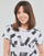 Υφασμάτινα Γυναίκα T-shirt με κοντά μανίκια Desigual TS_GLASGOW Άσπρο / Black