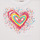 Υφασμάτινα Κορίτσι T-shirt με κοντά μανίκια Desigual TS_HEART Άσπρο / Multicolour