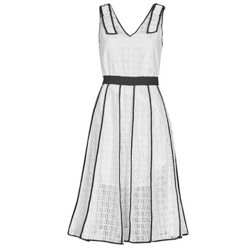 Υφασμάτινα Γυναίκα Κοντά Φορέματα Karl Lagerfeld KL EMBROIDERED LACE DRESS Άσπρο / Black