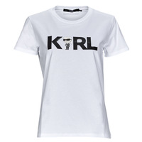 Υφασμάτινα Γυναίκα T-shirt με κοντά μανίκια Karl Lagerfeld IKONIK 2.0 KARL LOGO T-SHIRT Άσπρο